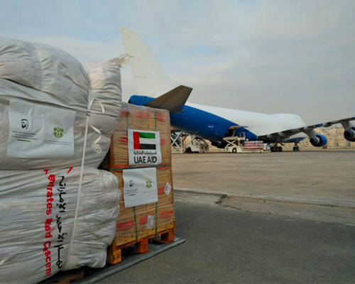  3 Airlifts of humanitarian aid to support Jordanian families affected by the floods